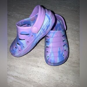Kids Purple and Blue Clogs